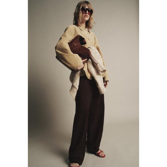 ZARA SUEDE LEATHER JACKET ZW COLLECTION LIMITED EDITION - Picture 2 of 7